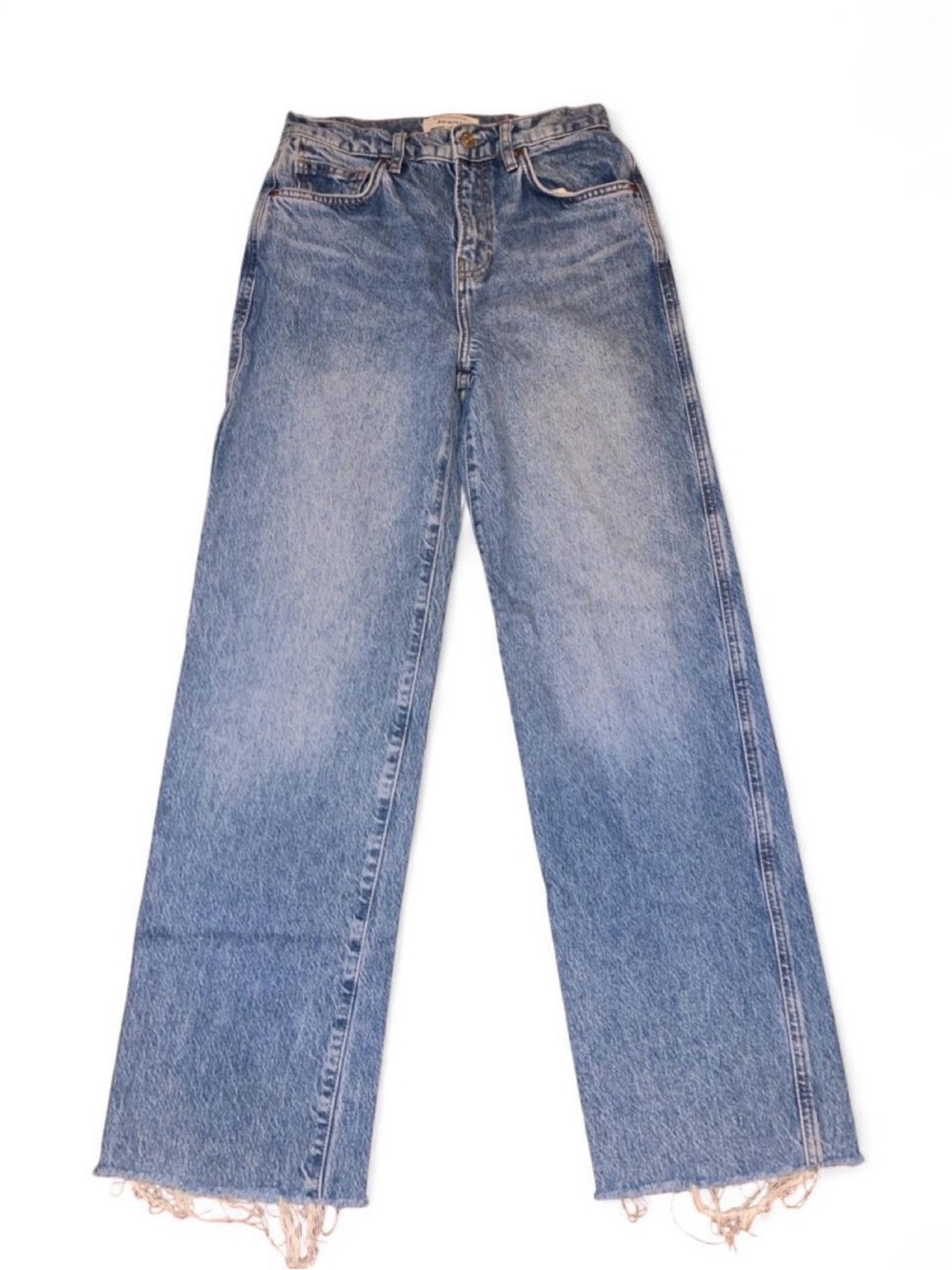 Reformation Val 90s mid rise straight leg Light Blue High-Rise Wide-Leg Jeans
